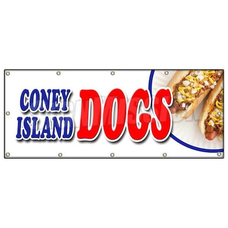 Signmission CONEY ISLAND DOGS BANNER SIGN all beef chili grilled sauerkraut drinks B-120 Coney Island Dogs